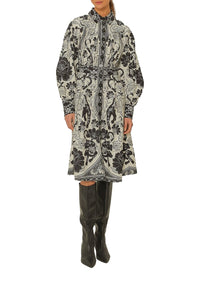 DJV_Flower Leopards Off White Robes midi - Flower Leopards Off White
