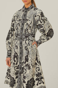 DJV_Flower Leopards Off White Robes midi - Flower Leopards Off White