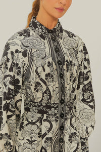 DJV_Flower Leopards Off White Robes midi - Flower Leopards Off White