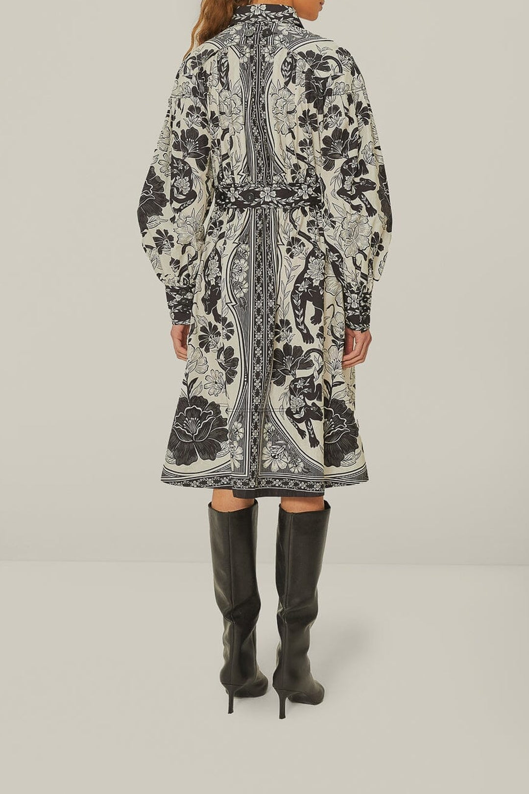 DJV_Flower Leopards Off White Robes midi - Flower Leopards Off White
