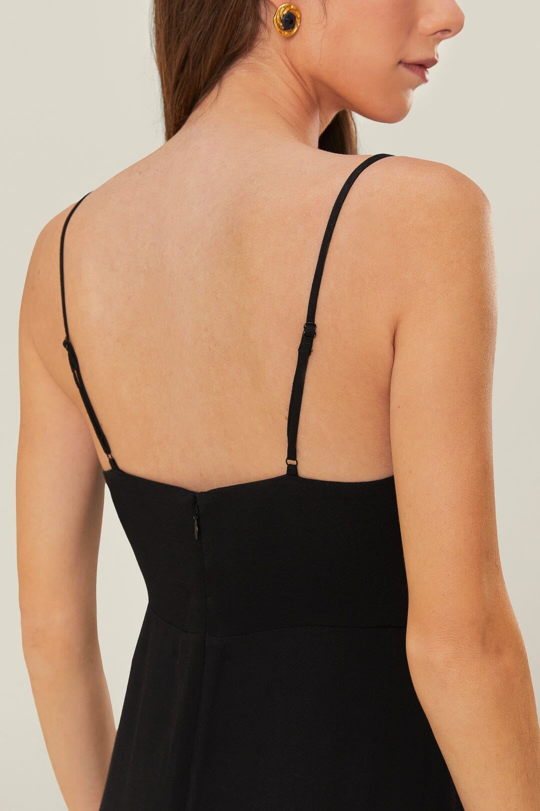 Robe longue bustier fleurie - Noir