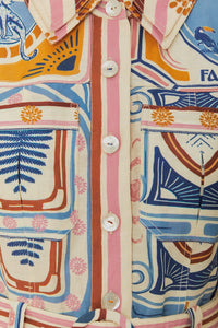 DJV_Cerrado Stamps Cream Robes courtes - Cerrado Stamps Cream