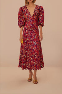 Robe longue Bossa Banana - Bordeaux