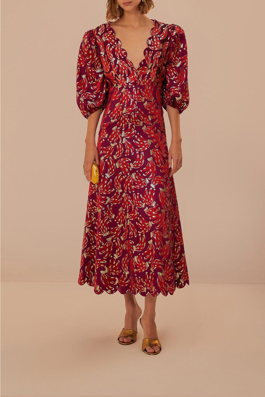 Robe longue Bossa Banana - Bordeaux