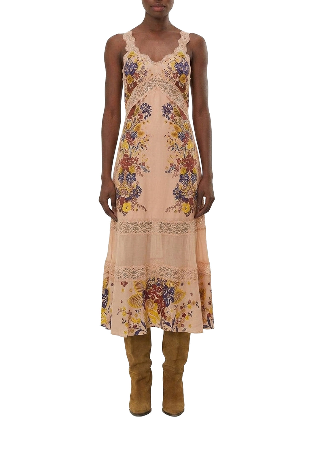 Beauty Bouquet Midi Dress - Pink