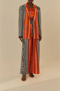 MEDIA OFF LINE_Top sans manches Myriad en lin - Orange
