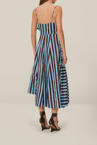NEW_Tropical Flight Stripes Multicolor Robes midi - Tropical Flight Stripes Multicolor