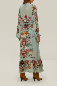 Robe longue Beauty Bouquet - Bleu