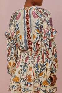 Romantic Lightness blouse in cotton - Multicolour