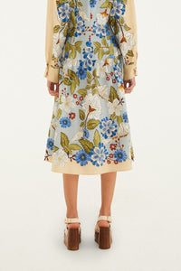 Garden Midi Dress - Blue