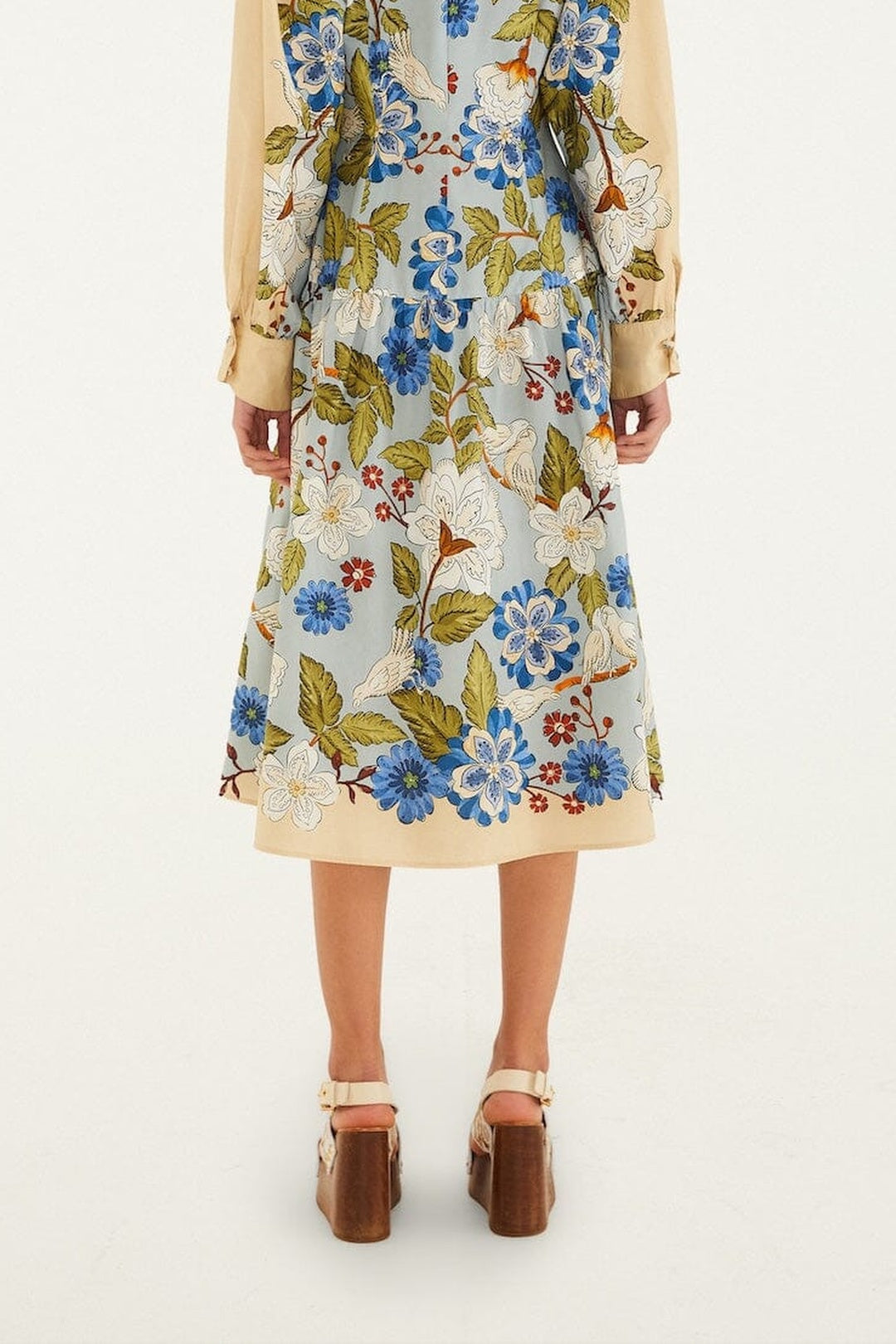 Garden Midi Dress - Blue