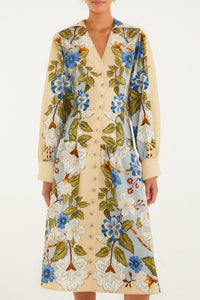 Garden Midi Dress - Blue
