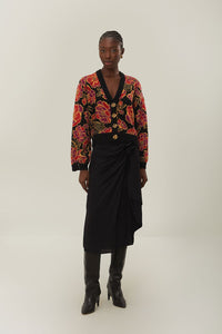 Glittering Chita knitted cardigan - Black