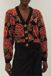 Glittering Chita knitted cardigan - Black