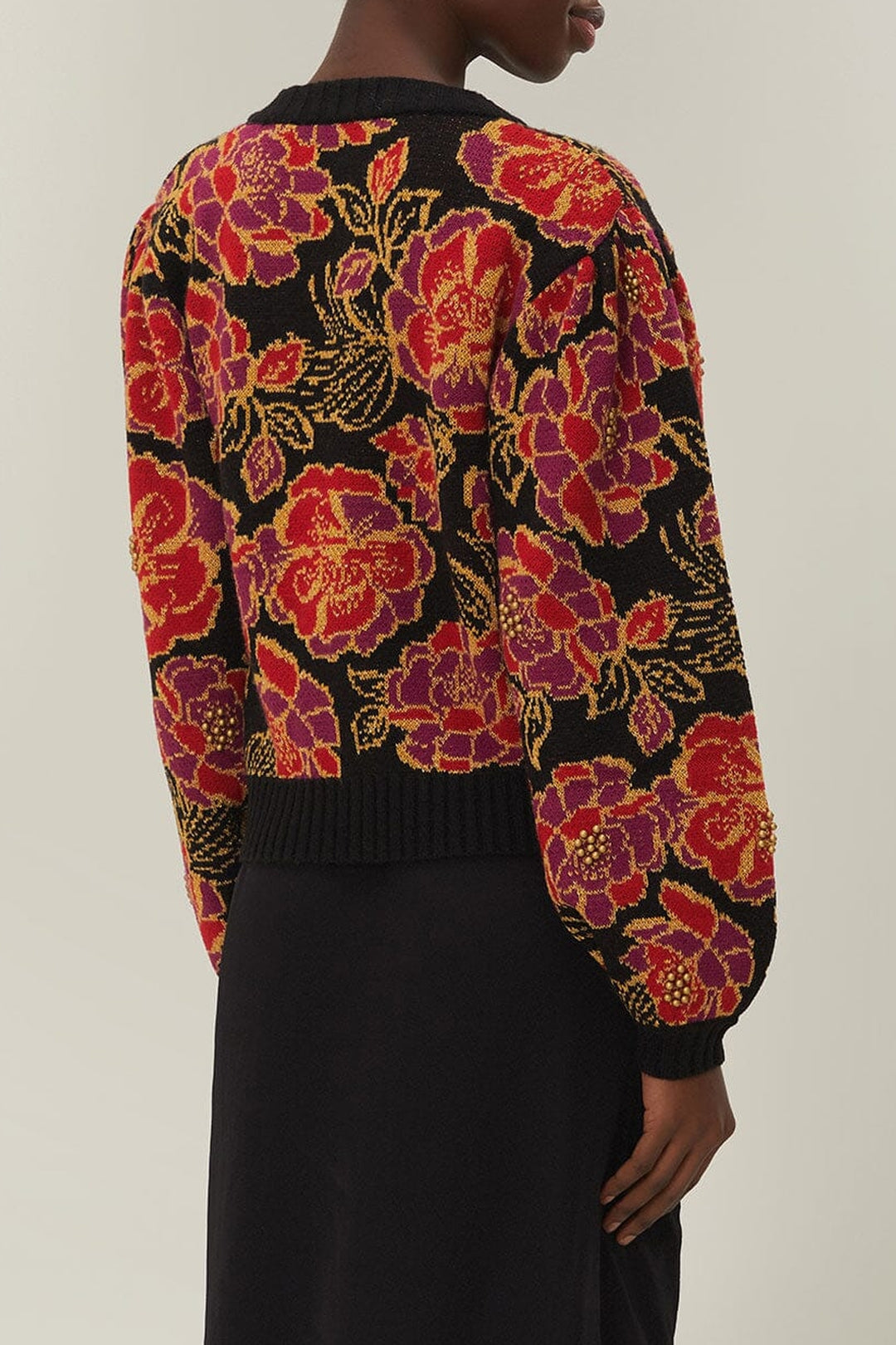 Glittering Chita knitted cardigan - Black
