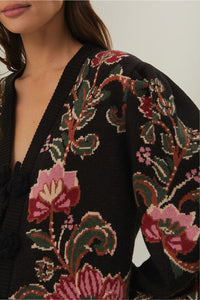 Cardigan Ravenala en maille - Noir