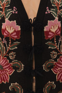 Cardigan Ravenala en maille - Noir