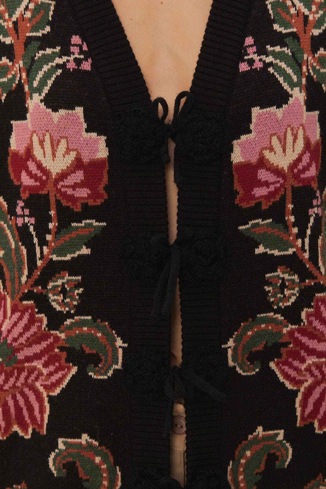 Cardigan Ravenala en maille - Noir