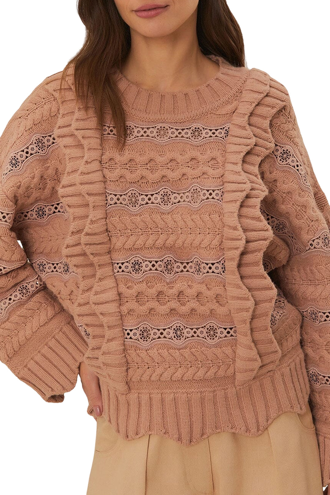 DJV_Sand Cardigans & Pulls - Sand