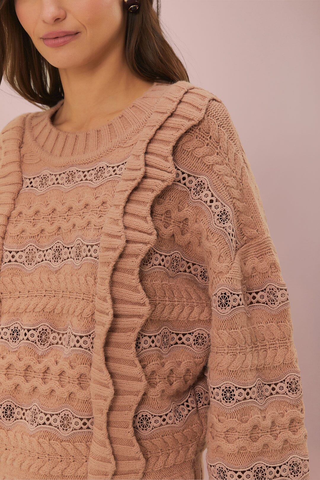 DJV_Sand Cardigans & Pulls - Sand