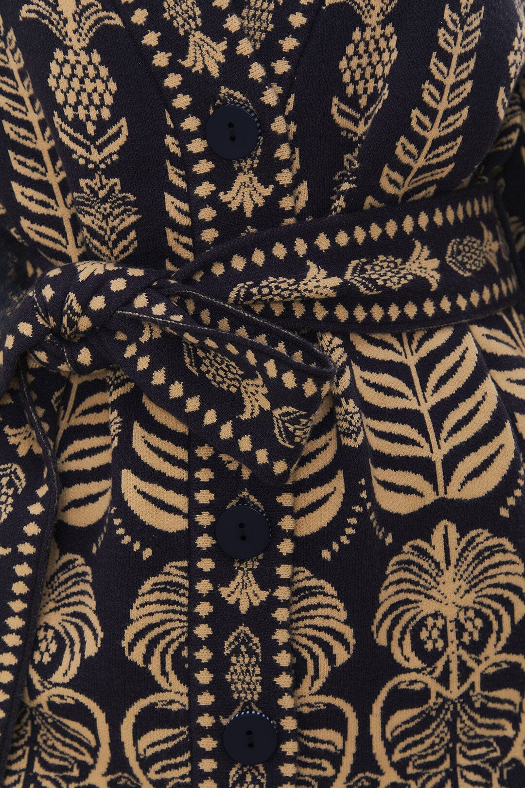 Ainika Tropical knitted cardigan - Black