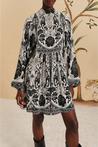 Robe courte Léopard - Noir