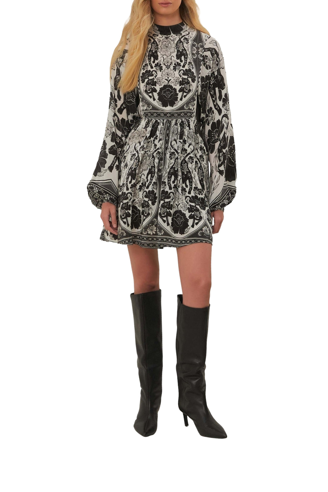 Robe courte Léopard - Noir