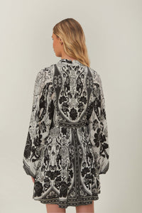Robe courte Léopard - Noir