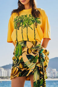 T-shirt Farm Rio en coton - Jaune