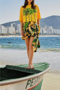 T-shirt Farm Rio en coton - Jaune