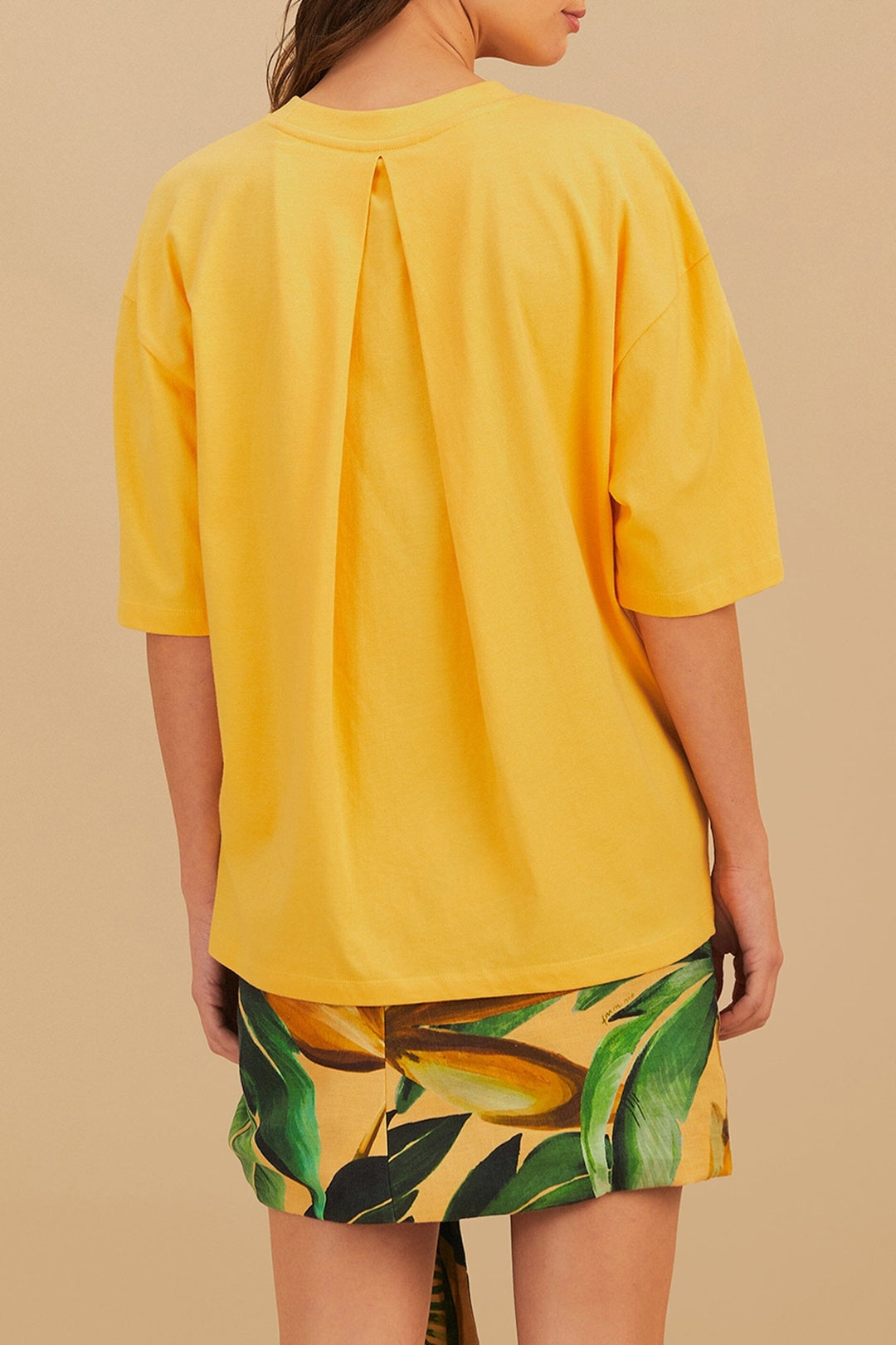 T-shirt Farm Rio en coton - Jaune