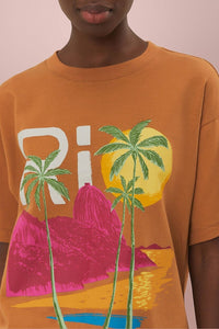 T-shirt Rio en coton - Camel