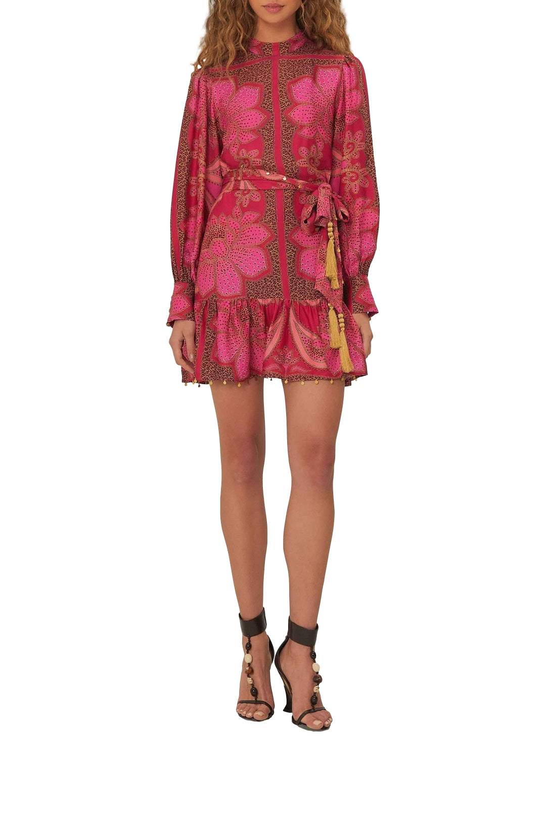 Robe courte Floral Glam - Rose