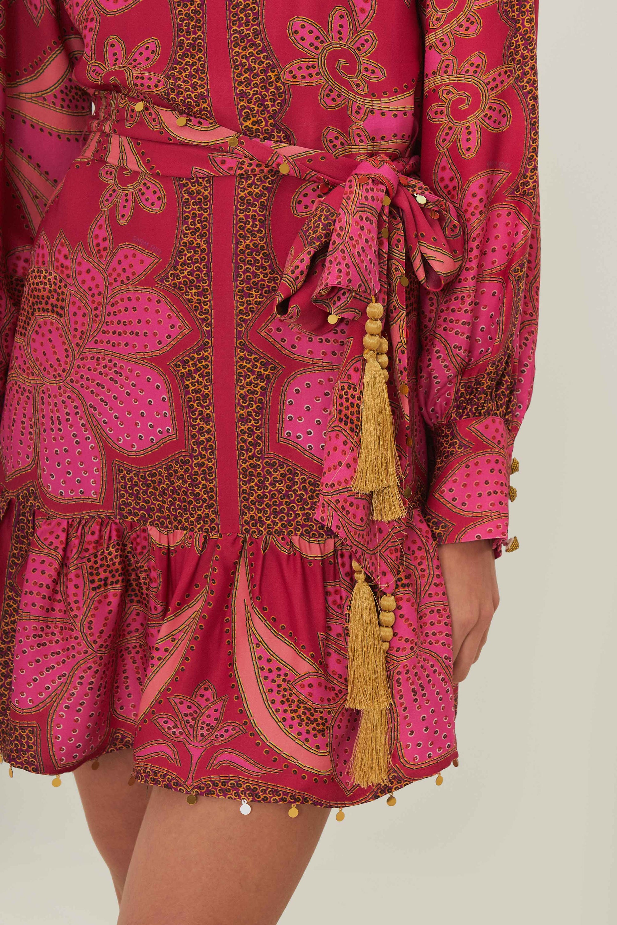 Robe courte Floral Glam - Rose