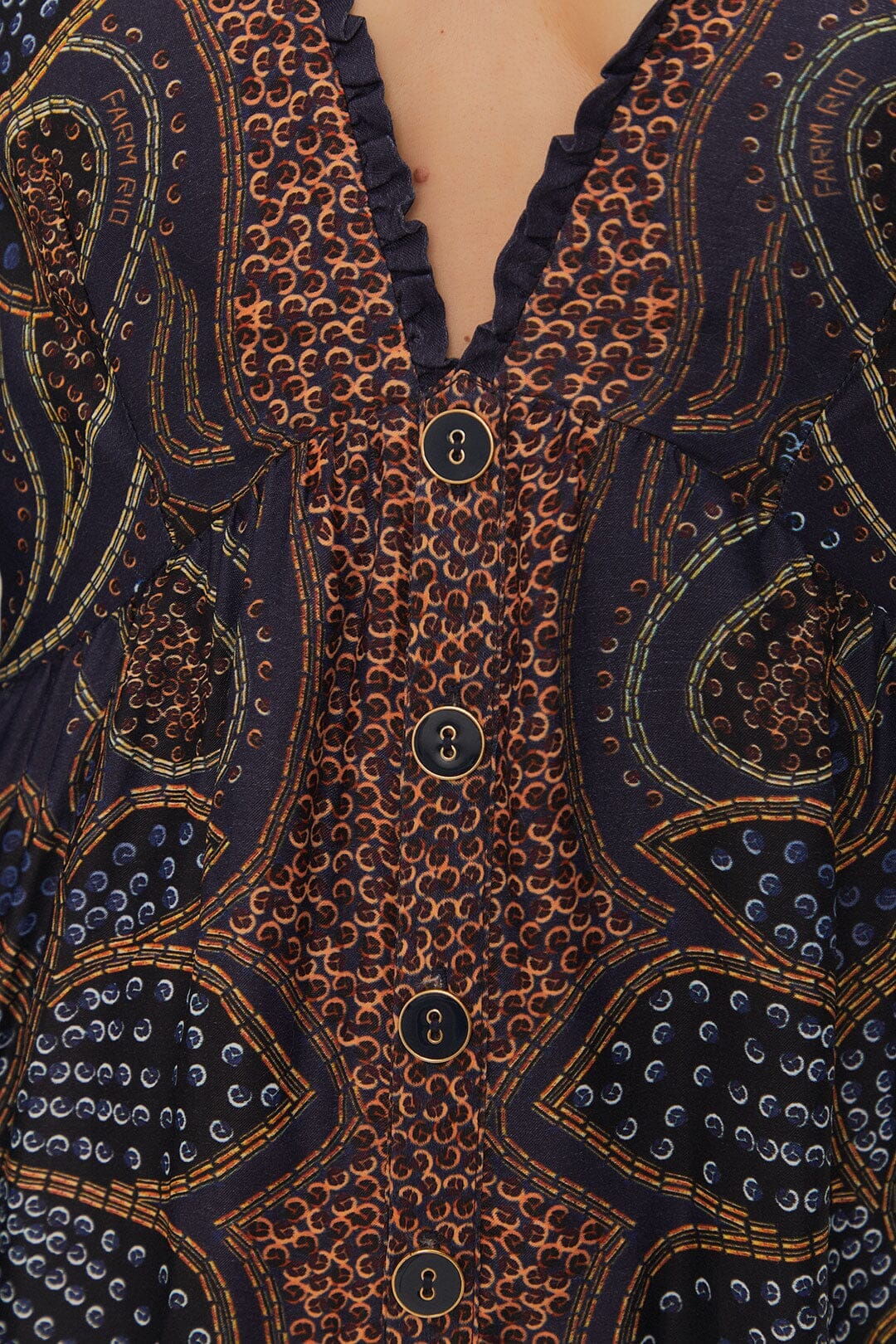 Robe courte Floral Glam - Bleu