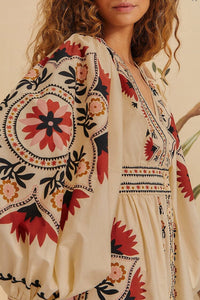 Cashew Mandala cotton maxi dress - Multicolour