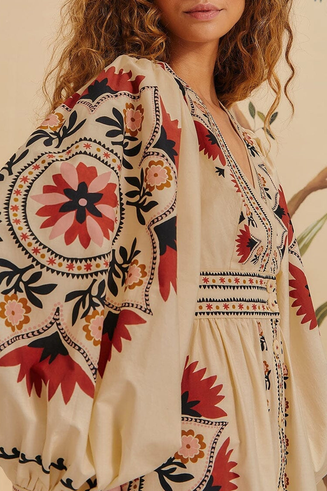 Cashew Mandala cotton maxi dress - Multicolour