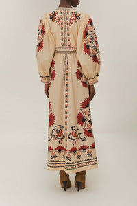 Cashew Mandala cotton maxi dress - Multicolour