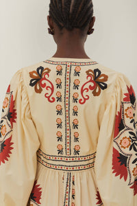 Cashew Mandala cotton maxi dress - Multicolour