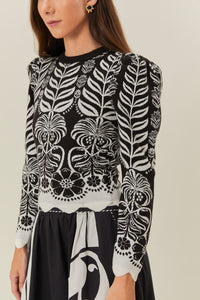 Pull Ainika Tropical - Noir