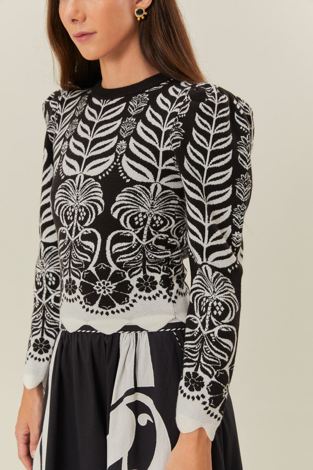 Pull Ainika Tropical - Noir