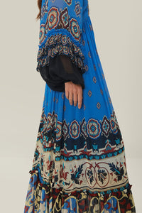 Robe longue Ainka - Bleu