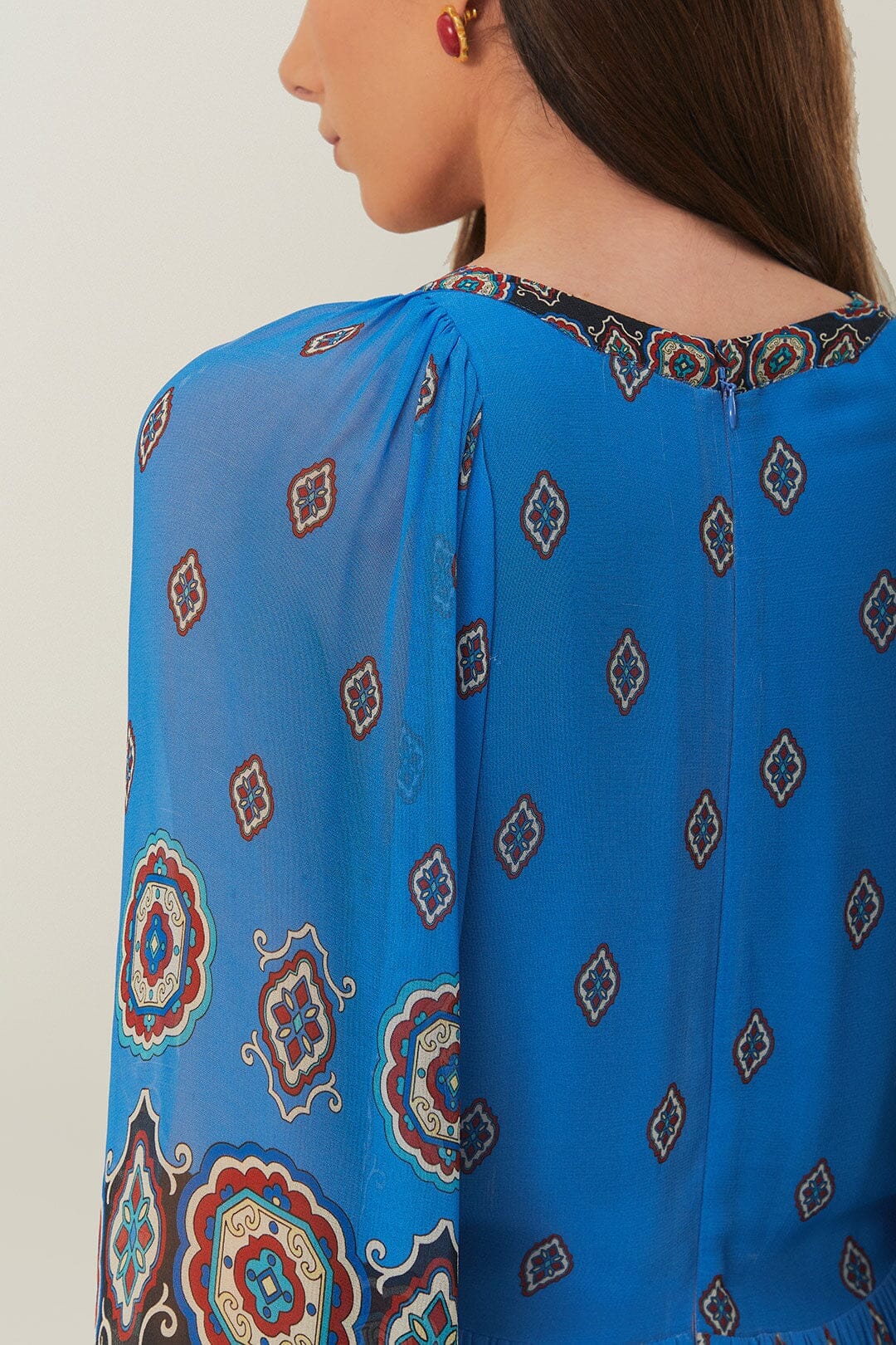 Robe longue Ainka - Bleu