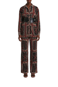Snake Scarves Black Pantalon - Snake Scarves Black