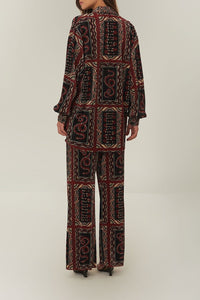Snake Scarves Black Pantalon - Snake Scarves Black