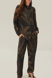DJV_Golden Foliage Black Pantalons - Golden Foliage Black