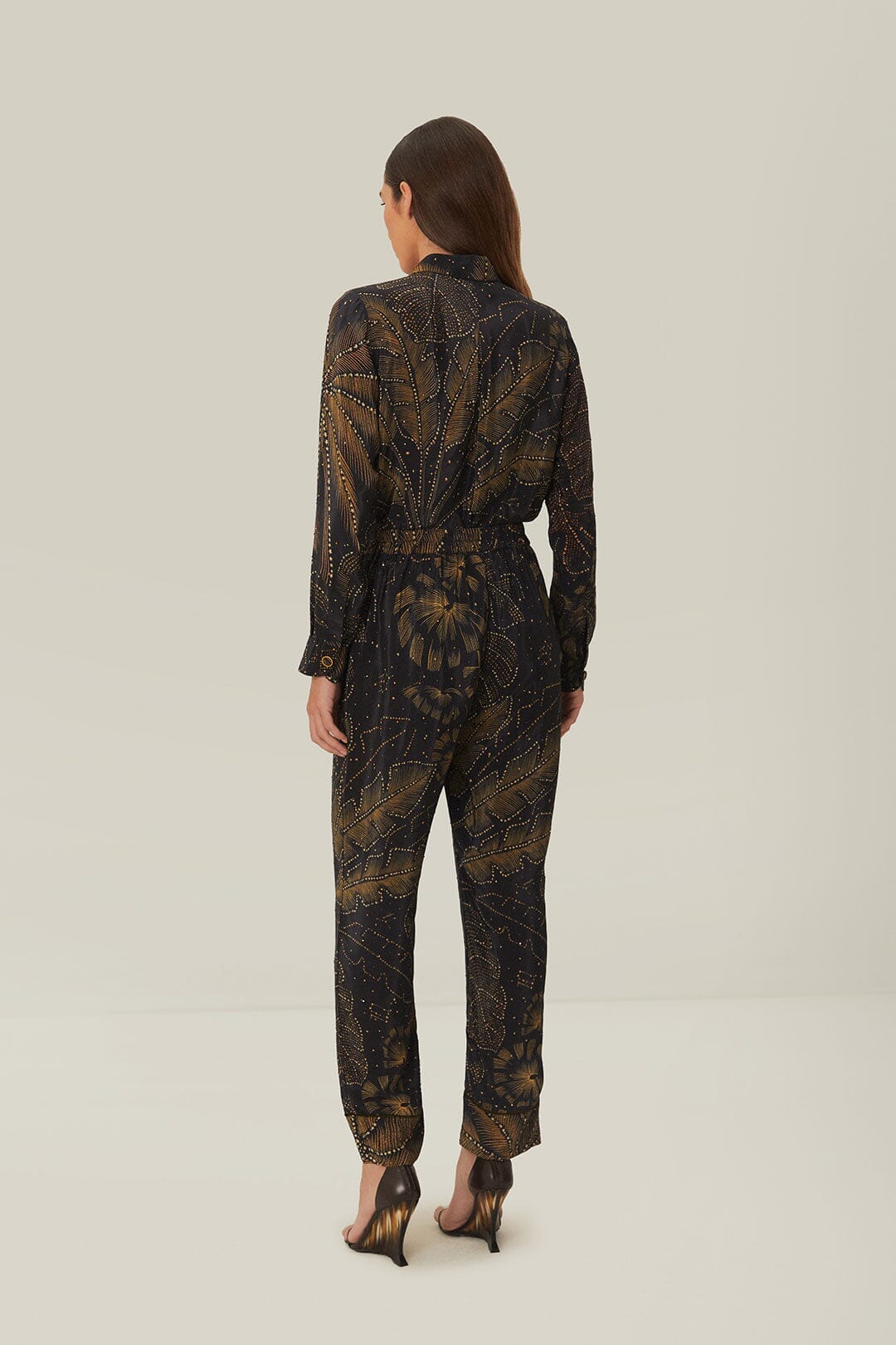 DJV_Golden Foliage Black Pantalons - Golden Foliage Black