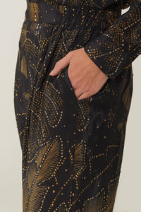 DJV_Golden Foliage Black Pantalons - Golden Foliage Black