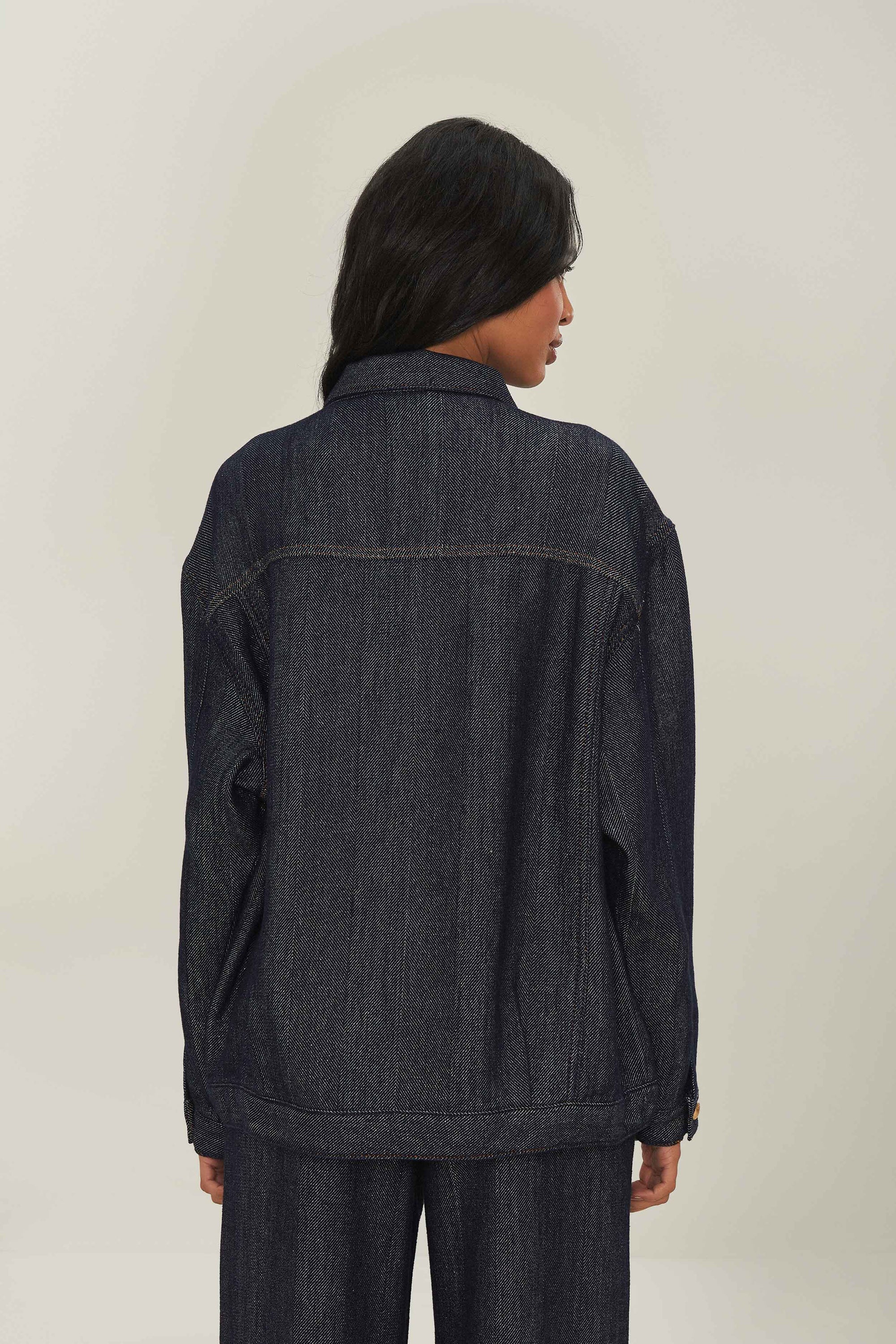 Veste scintillante en denim - Bleu