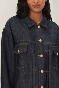 Veste scintillante en denim - Bleu